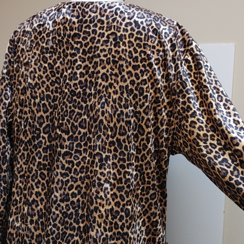 VTG Ruth Norman New York Velour Animal Print Caftan M/L - Picture 13 of 17